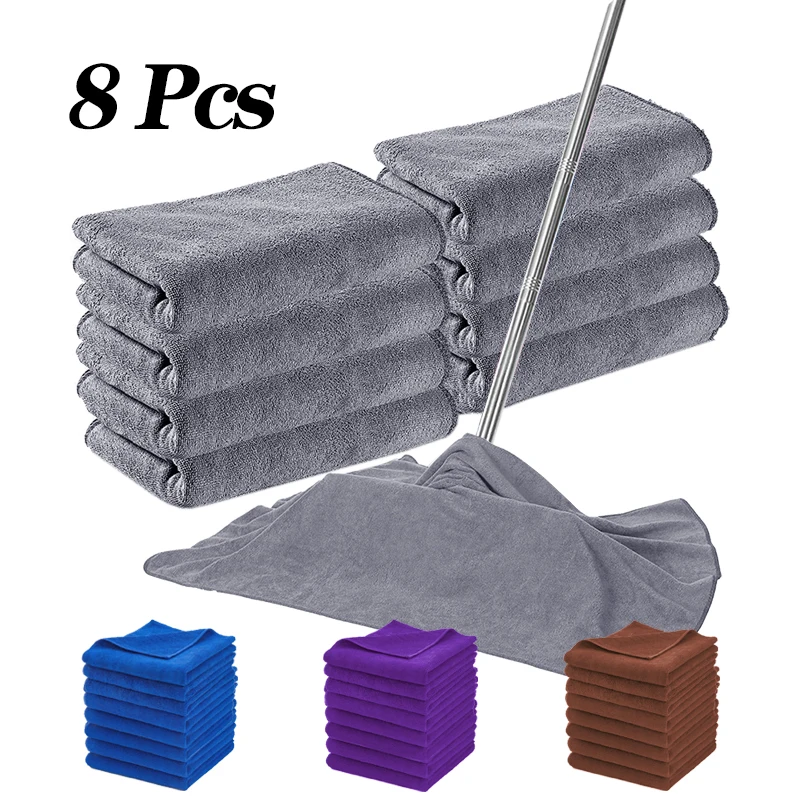 Eight Large Microfiber Cleaning Cloths Set 1 Eight Large Microfiber Cleaning Cloths Set