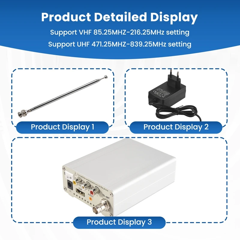 SODIAL Analog TV Transmitter 1080p 0.5-2W 6 SODIAL Analog TV Transmitter 1080p 0.5-2W - Image 6