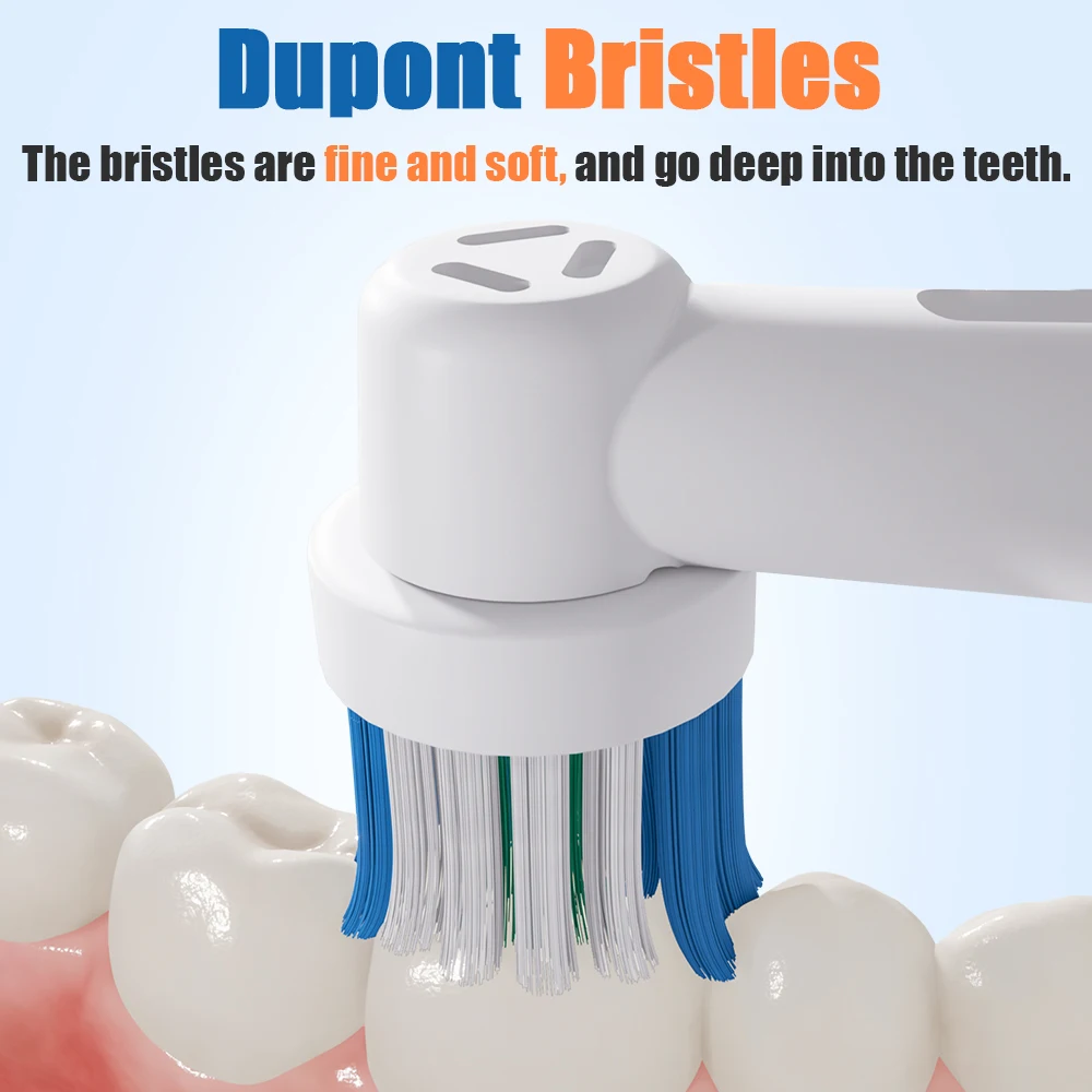 Oral B Replacement Toothbrush Heads Set (Models 100-1000) 3 Oral B Replacement Toothbrush Heads Set (Models 100-1000) - Image 3