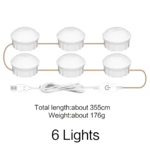 Adjustable LED Makeup Mirror with Customizable Lighting 17 Sb6bec81f06ac41c18efe34de08573194G