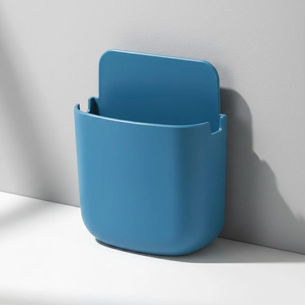 Blue Wall-Mounted Storage Box Organizer 8 Blue Wall-Mounted Storage Box Organizer - Image 8