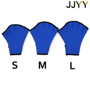 Blue Water-Resistant Swim Gloves with Webbed Fingers 15 Sb75b7486b33e4b24a8cb417771fa9e57L