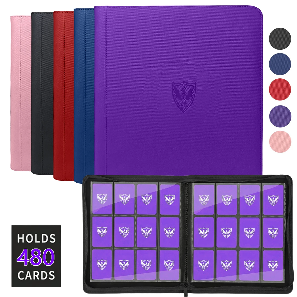 12-Pocket Trading Card Binder in Multiple Colors 1 12-Pocket Trading Card Binder in Multiple Colors