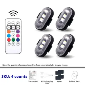 Rechargeable RGB LED Footwell Lights for Vehicles 15 Sb8b6e1f6e1ec4447ba466094b5c387dck