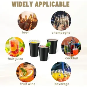 Black Disposable Cups for Events 11 Sb8c47258787046088ffc36afff067fd3U