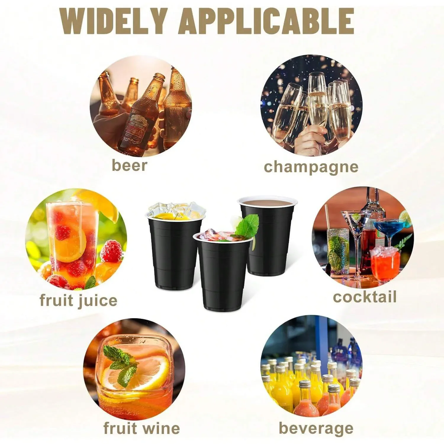 Black Disposable Cups for Events 4 Black Disposable Cups for Events - Image 4