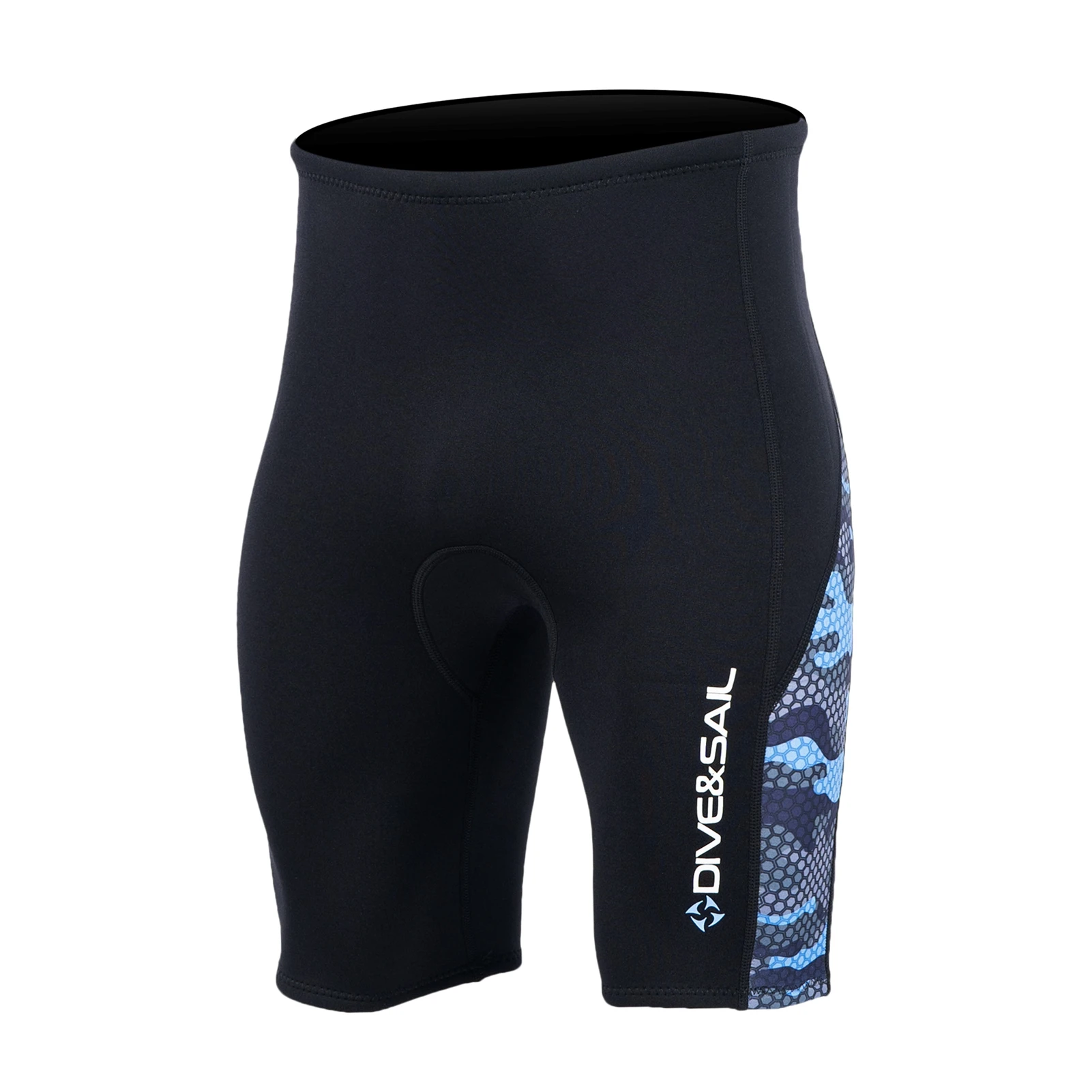 Black and Blue Camouflage Wetsuit Shorts for Women 6 Black and Blue Camouflage Wetsuit Shorts for Women - Image 6