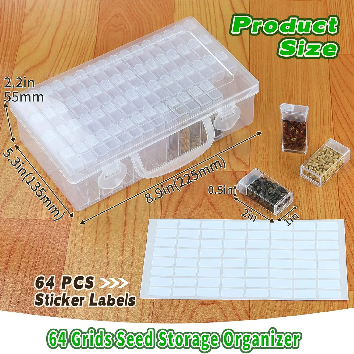 Transparent Seed Storage Box with Compartments 2 Transparent Seed Storage Box with Compartments - Image 2
