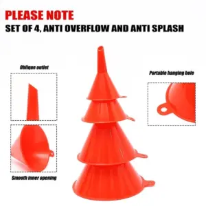 Red Oil Funnel Set for Auto Refueling 9 Sba6145246d864fbfa9a4063145ca7b7eb