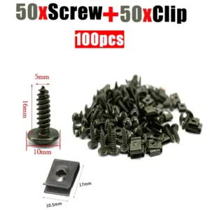 Automotive Fastener Set with 50 Iron Screws & Clips 16 Sba6e32a0e6ec4ef3ae7461cd1746734aM