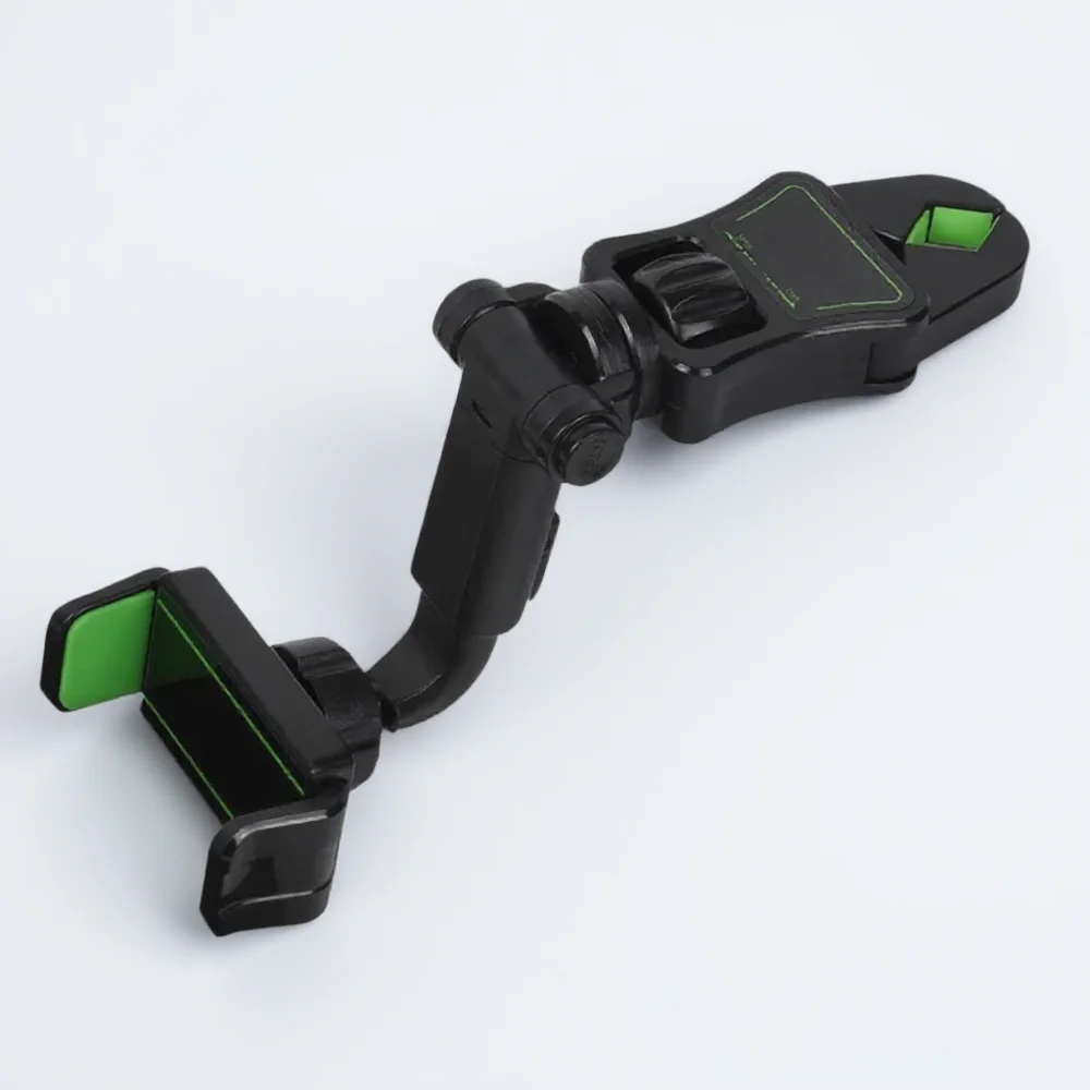 Adjustable Black Car Phone Holder for Rearview Mirror 7 Adjustable Black Car Phone Holder for Rearview Mirror - Image 7