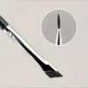Elegant Silver Eyeliner Brush for Precise Makeup
