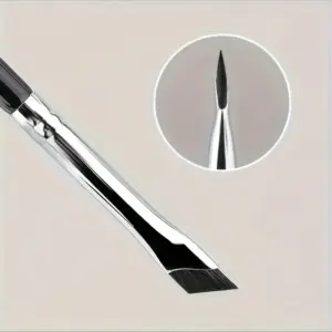 Elegant Silver Eyeliner Brush for Precise Makeup