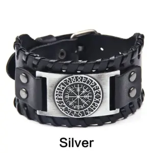 Viking Leather Bracelet with Vegvisir Symbol 16 Sbae4d5133afe4512ab31efd468a52d2e9