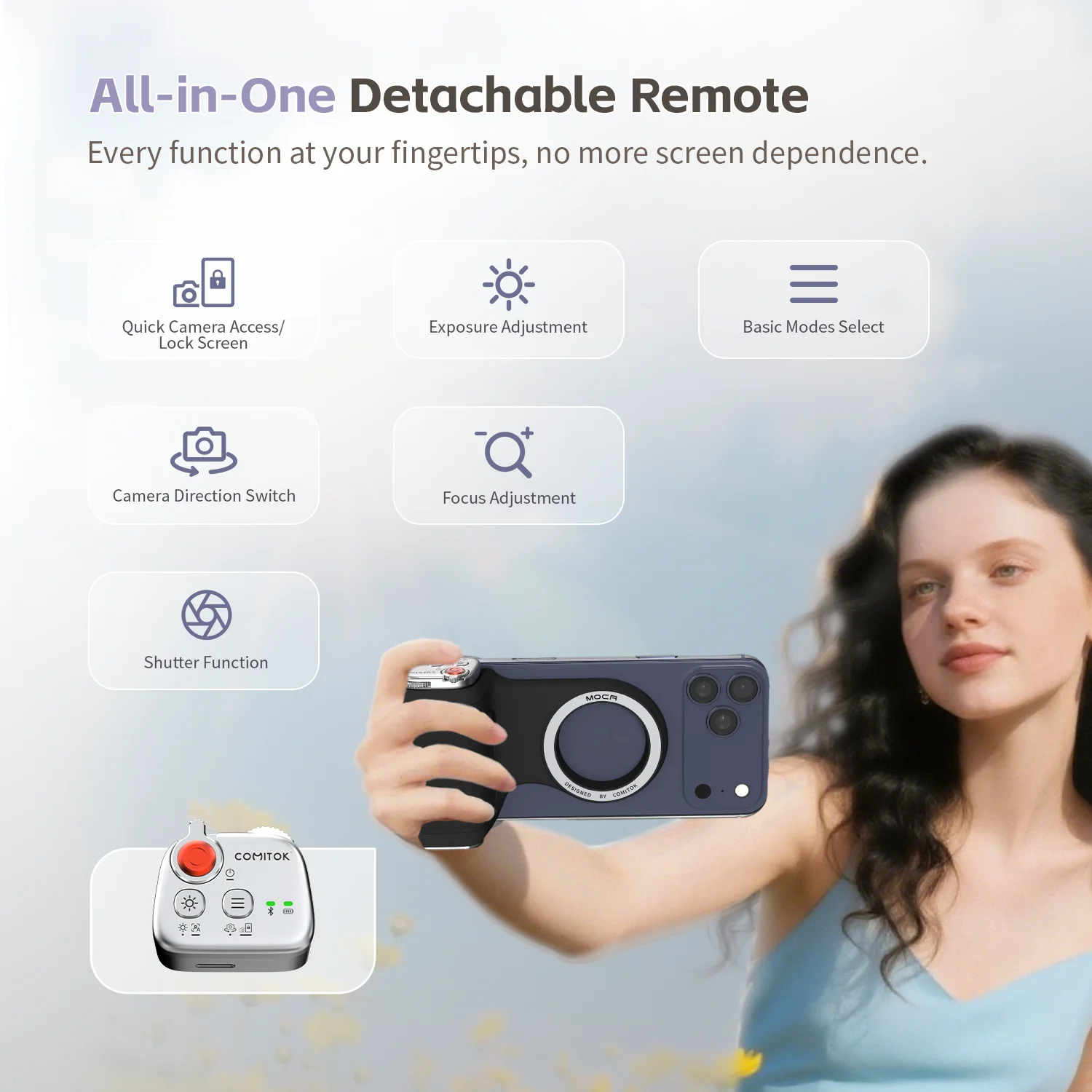 MOCA Magnetic Smartphone Grip for Vlogging 3 MOCA Magnetic Smartphone Grip for Vlogging - Image 3