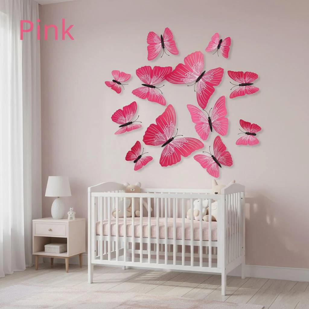 3D Butterfly Wall Decor Set in Multiple Colors 8 3D Butterfly Wall Decor Set in Multiple Colors - Image 8