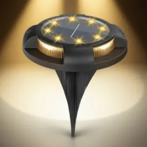 Black Solar Garden Light 12 LEDs 10-12H IP65 16 Sbbbe155c3e40459f9e64281ab22a7f04j