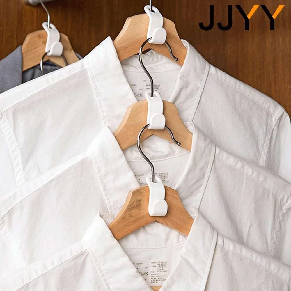 White Plastic Hanger Attachment Hooks Set 4 White Plastic Hanger Attachment Hooks Set - Image 4