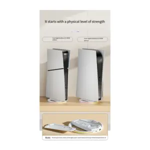 White Vertical Stand for PS5 Slim with RGB Lighting 10 Sbbef41a9f6a64b2383e1ea3dac8a78f7y