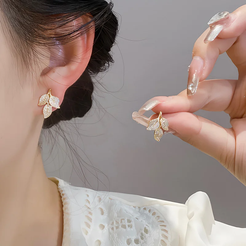 Copper Snowflake Stud Earrings for Women 4 Copper Snowflake Stud Earrings for Women - Image 4