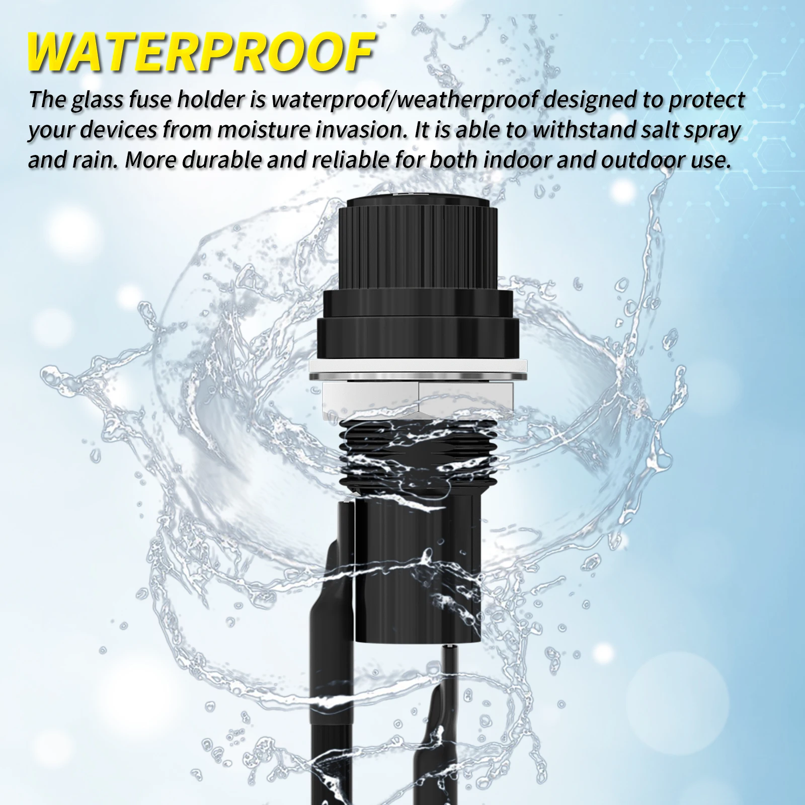 Weatherproof Panel Mount Fuse Holders Set 6 Weatherproof Panel Mount Fuse Holders Set - Image 6