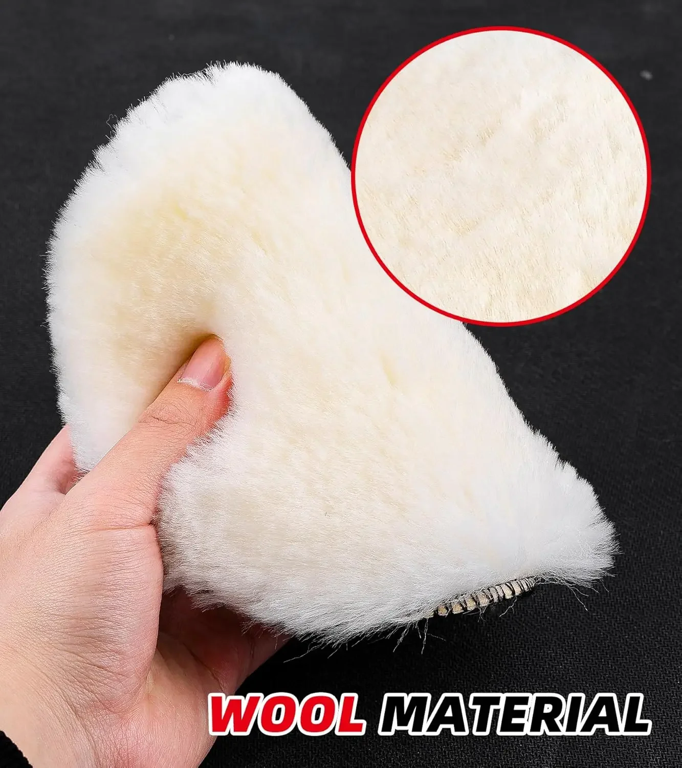 Car Polishing Kit with 5 Wool Pads and Buffing Discs 2 Car Polishing Kit with 5 Wool Pads and Buffing Discs - Image 2