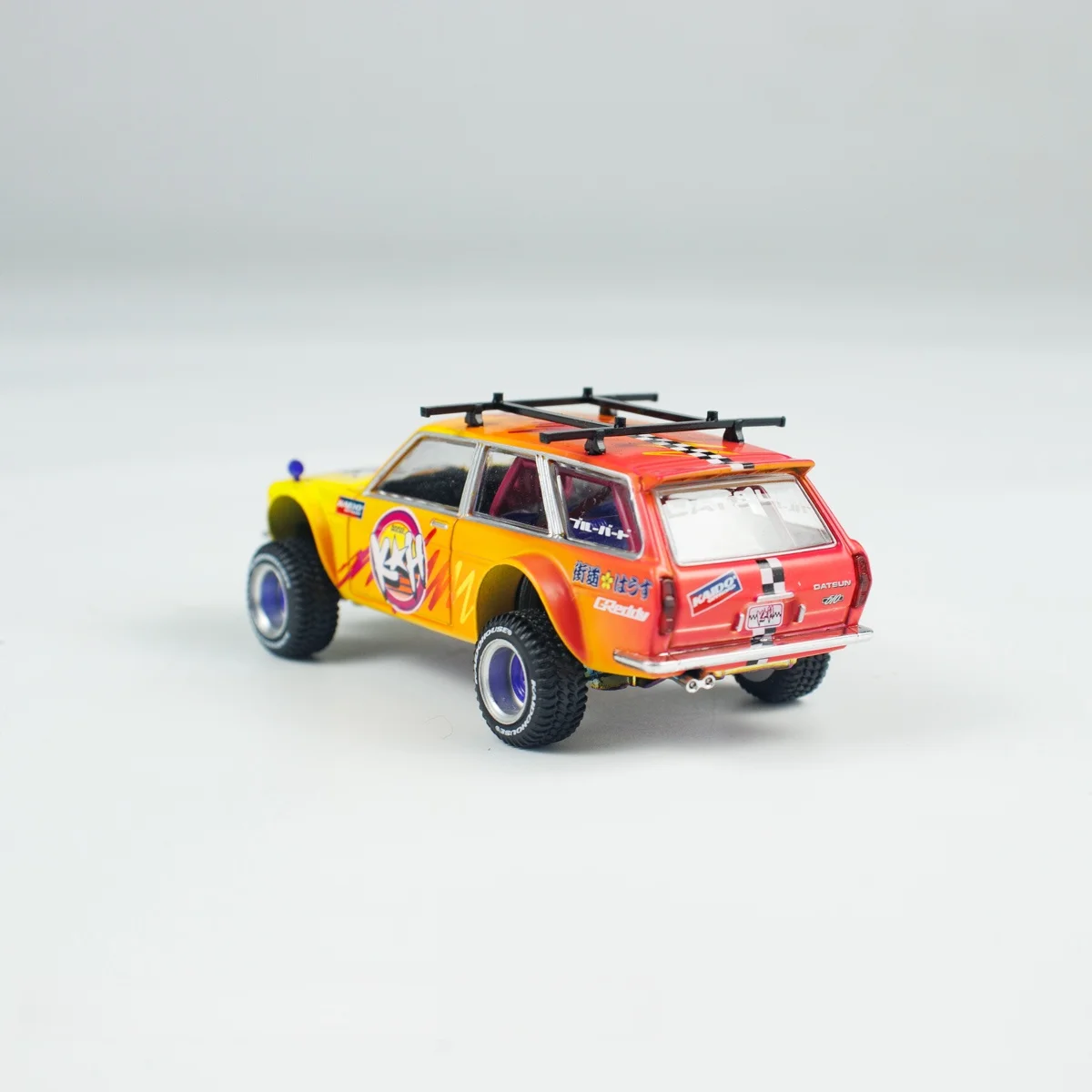 Vibrant Yellow Datsun 510 Off-Road Diecast Model 3 Vibrant Yellow Datsun 510 Off-Road Diecast Model - Image 3