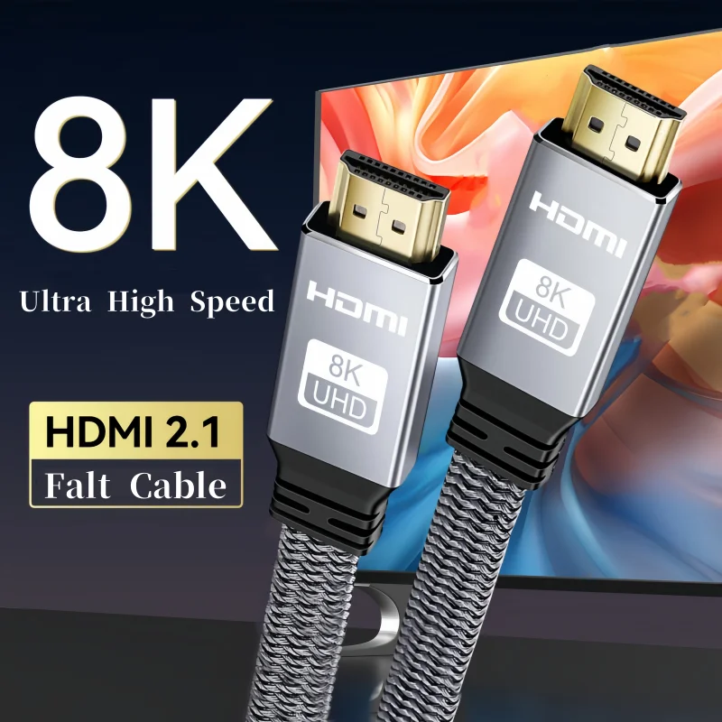 8K HDMI Flat Cable with 48Gbps Support 1 8K HDMI Flat Cable with 48Gbps Support