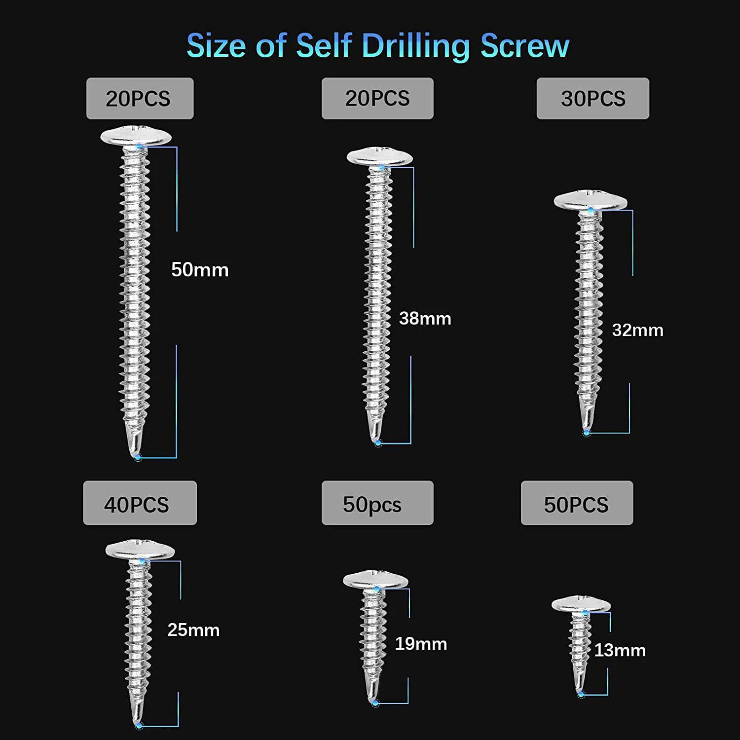 Stainless Steel TES210 Screw Set for Aluminum Profiles 2 Stainless Steel TES210 Screw Set for Aluminum Profiles - Image 2