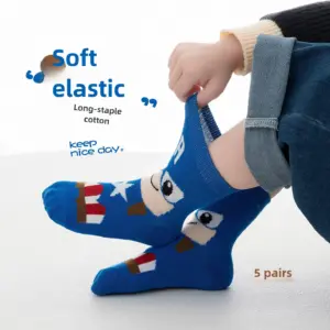 Colorful Cartoon Boys' Socks Set of 5 10 Sbe3ff3c86baa4c2cb4a70191cd92e481A
