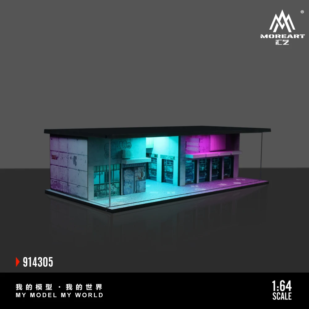 Futuristic 1:64 Neon Car Scene Diorama 5 Futuristic 1:64 Neon Car Scene Diorama - Image 5