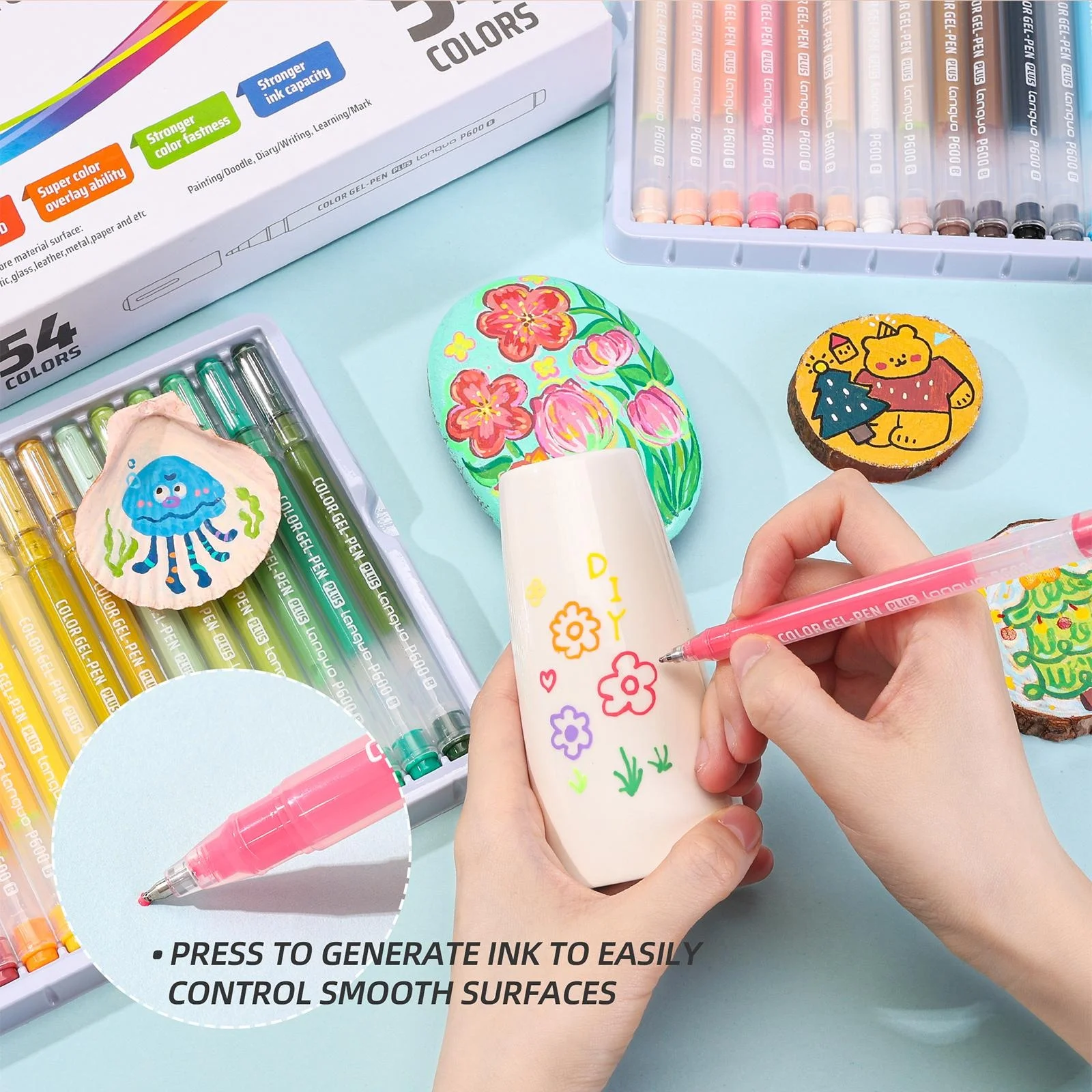 STONEGO 3D Acrylic Gel Pen Set in 36 or 54 Colors 3 STONEGO 3D Acrylic Gel Pen Set in 36 or 54 Colors - Image 3