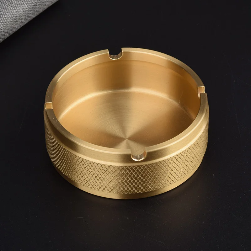 Brass Ashtray with Optional Lid - Modern Design 9 Brass Ashtray with Optional Lid - Modern Design - Image 9