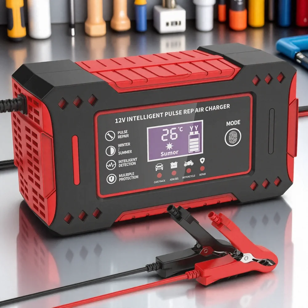 12V 6A Intelligent Battery Charger for Cars and Motorcycles 8 12V 6A Intelligent Battery Charger for Cars and Motorcycles - Image 8