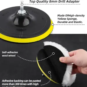 Car Polishing Kit with 5 Wool Pads and Buffing Discs 14 Sbf219b66a7e742afb6c4097f27c8fcbb6
