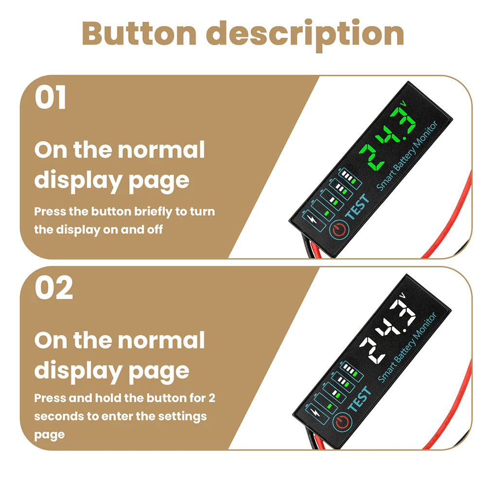 Voktta DC 7-55V Battery Indicator Panel 5 Voktta DC 7-55V Battery Indicator Panel - Image 5