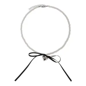 Pearl Heart Pendant Necklace with Silver Charm 9 Sc0211dc840914194b919e097baf0fd18t