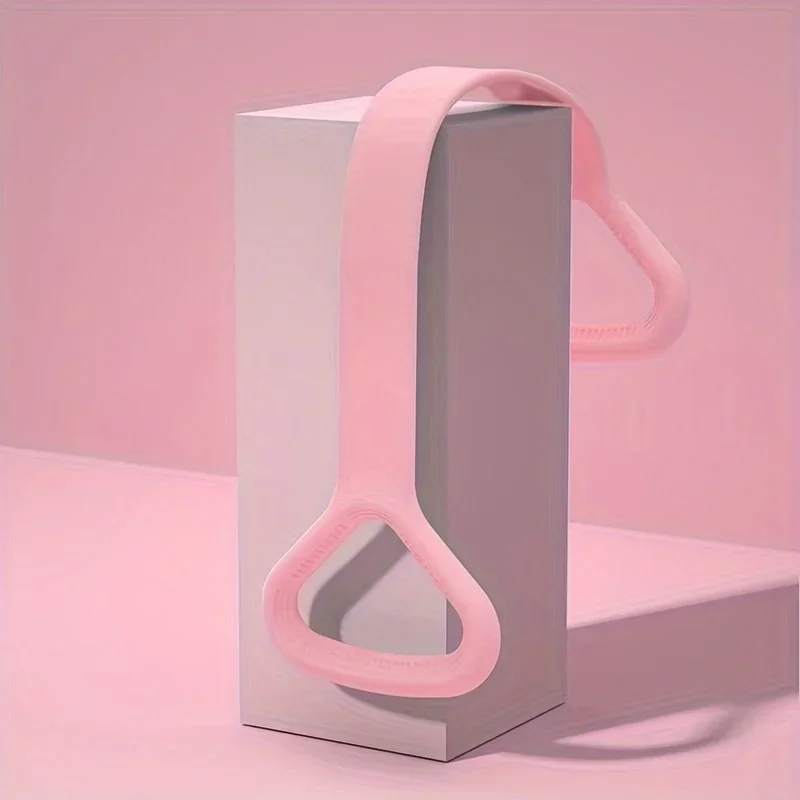 Pink Yoga Resistance Band with Ergonomic Handles 6 Pink Yoga Resistance Band with Ergonomic Handles - Image 6