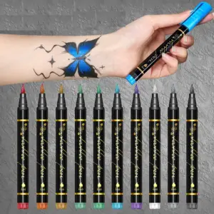 Vibrant 10-Color Face Paint Marker Set 10 Sc0af80cbb96a4578b1ebb5a62d69b28es