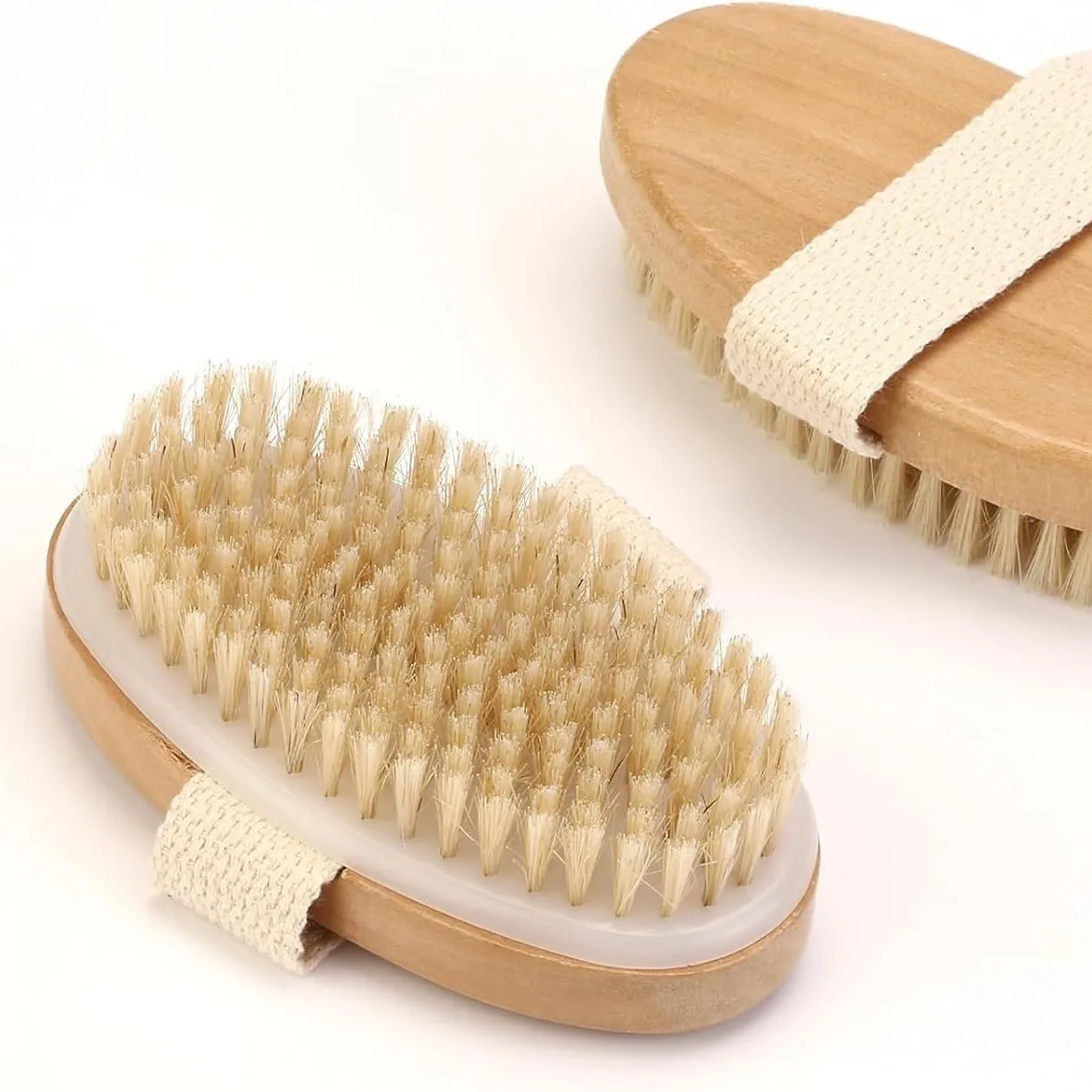 Natural Wooden Bristle Body Brush 1 Natural Wooden Bristle Body Brush