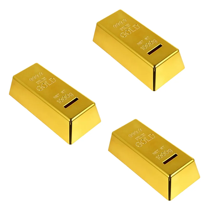 Gold Brick Piggy Bank for Kids 3 Gold Brick Piggy Bank for Kids - Image 3
