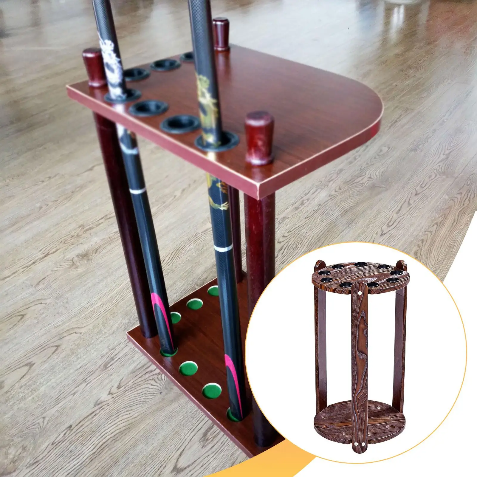 Elegant Wooden Pool Cue Rack by Sunnimix 3 Elegant Wooden Pool Cue Rack by Sunnimix - Image 3