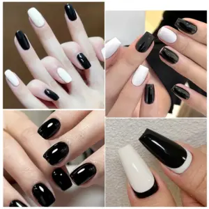 Black and White 15ml Gel Polish Set for Nails 10 Sc2d9abf1526c4e0f86d20a7694216eab3