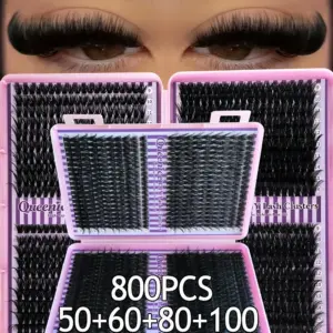 Queenice 800 Mixed-Length False Lash Clusters 13 Sc344c3cbf5084ed492f6c649a94a20c59