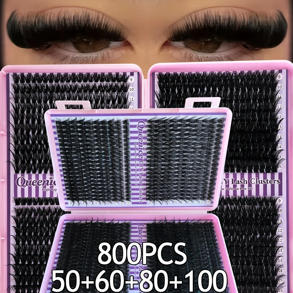 Queenice 800 Mixed-Length False Lash Clusters 7 Queenice 800 Mixed-Length False Lash Clusters - Image 7