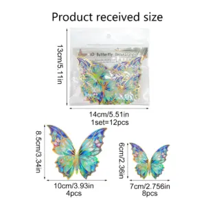 Vibrant 3D Butterfly Wall Sticker Set 18 Sc391e7ee7c8e4966a7271b4dee3f7e4ak
