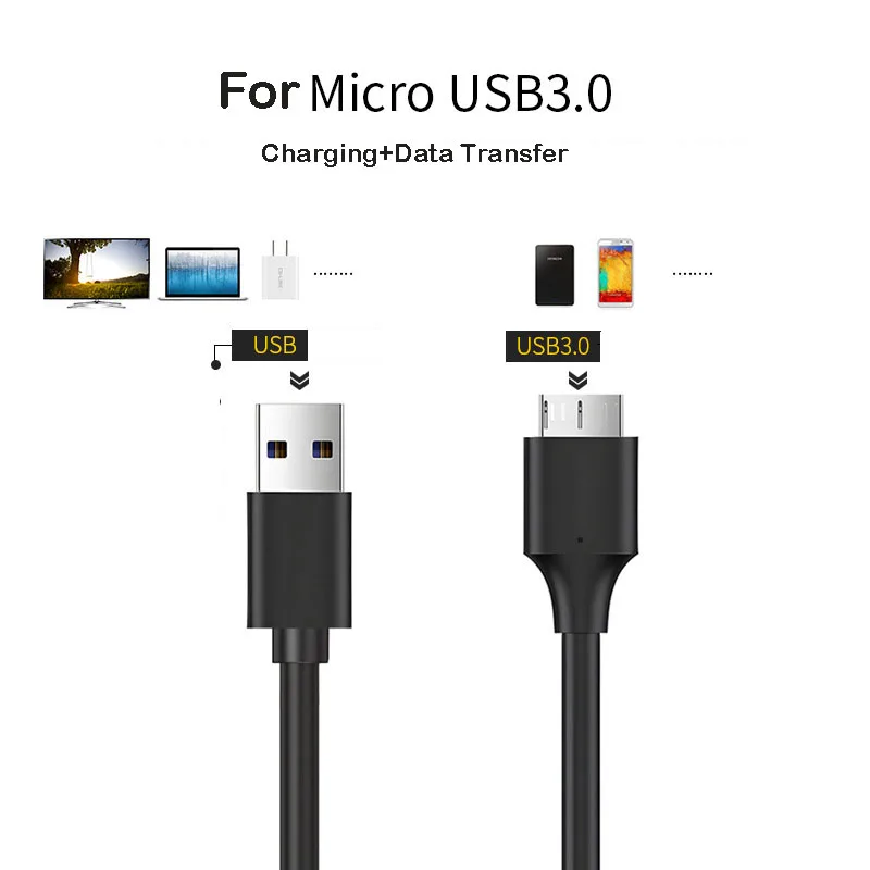 USB 3.0 Micro B Cable 30cm/50cm 2 USB 3.0 Micro B Cable 30cm/50cm - Image 2