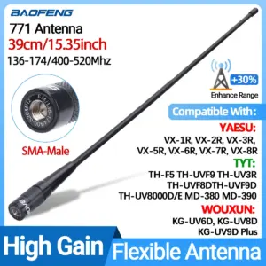 Black Dual-Band Radio Antenna 39cm (15.35") 9 Sc4a8d080edc642468dbca010ca80429a6