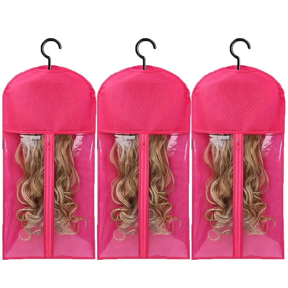 Wig Storage Bag Set with Clear Front 6 Wig Storage Bag Set with Clear Front - Image 6