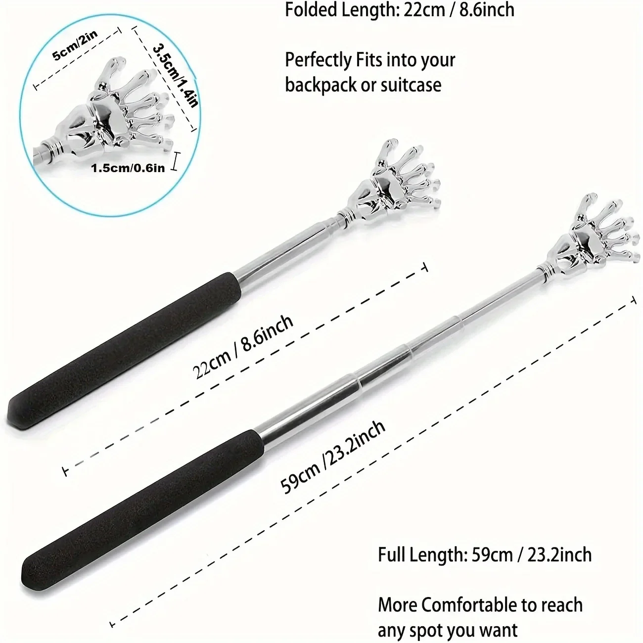 Skeleton Design Extendable Back Scratcher 2 Skeleton Design Extendable Back Scratcher - Image 2